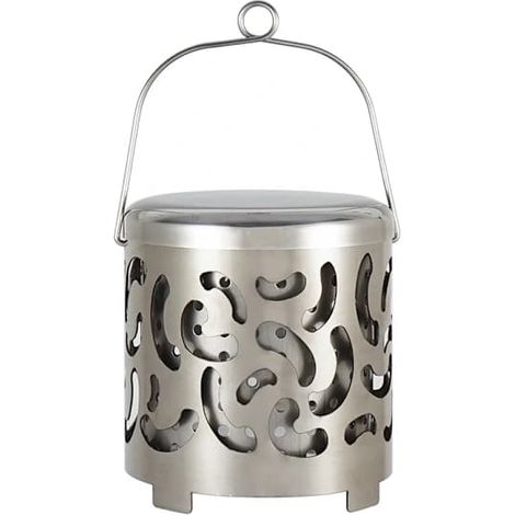 Réchaud de camping portable, chauffage de tente en acier inoxydable pour la randonnée, le camping et le bureau, argent, 10,3 x 11 cm (1/3)