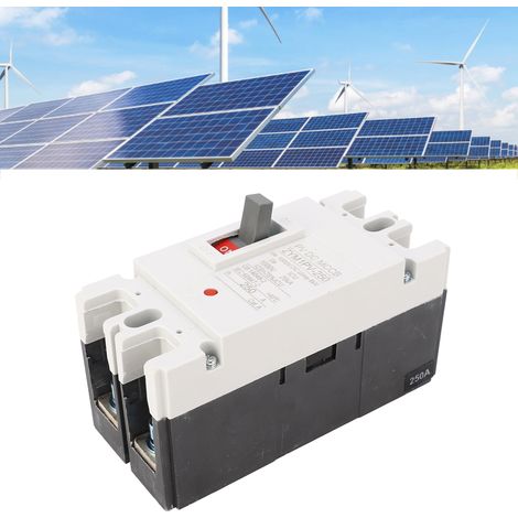 Disjoncteur boîtier moulé ZYM1PV-250 250 A CC avec panneau solaire, interrupteur principal, interrupteur de protection de batterie et sectionneur 1000 V 2P (1/5)