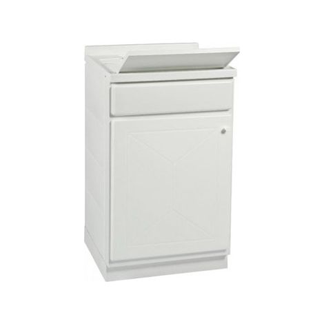 Mobile lavatoio in polipropilene pp bianco a un anta modello top line dim: l=50cm p=50cm h=87cm - 1 anta TRIOPLAST (1/3)