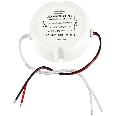 LED Transformateur 24V 36W 1.5A, LED Driver Convertisseur,Adaptateur à Tension Constante,Transformateur IP66 (1/5)