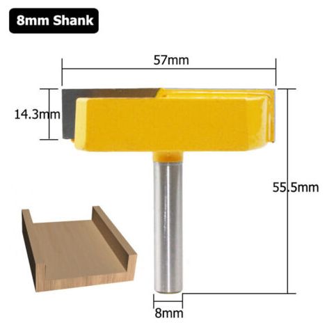 Fraise à bois 8x57mm pour raboter la surface inférieure (1/3)