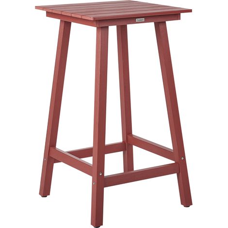Mesa de jardín 59 x 59 cm material sintético exterior rojo Adirondack (1/5)
