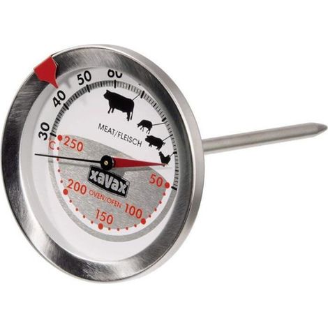 Thermomètre Mécanique Spécial Four et Viandes (2 en 1, en Acier Inoxydable, Mesure Simultanée du Unique Mécanique pour four (1/4)
