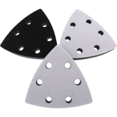 Piece Triangular Replacement Sanding Pad, 90 x 90 x 90 mm Replacement Sanding Pad, 6 Holes Triangle Sanding Pads (Black)