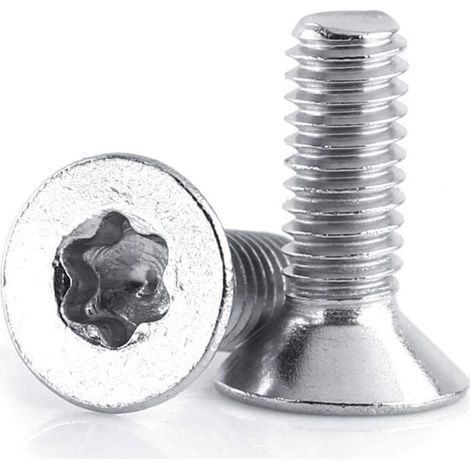 Lot de 50 vis à tête fraisée à six pans creux en acier inoxydable 304 M4 x 8, 10, 12, 16, 20, 25, 30 mm (M4 x 16) (1/2)