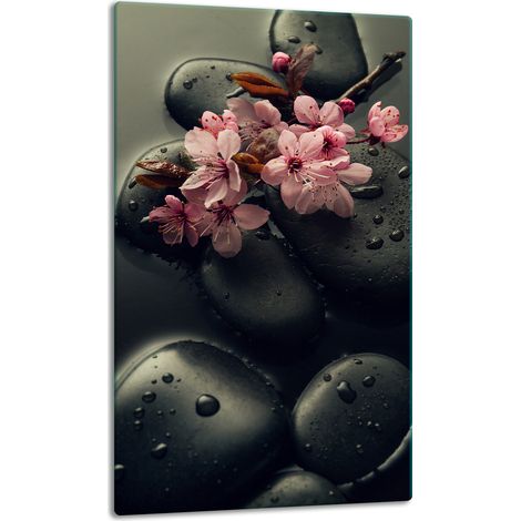 Glasplatte, Tischplatte, 30x52, Blume (1/5)