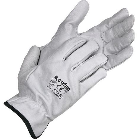 GUANTE PIEL VACUNO GRIS T-9 - COFAN (1/2)