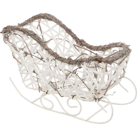 Déco de Noël Traineau en rotin et métal L 25 x H 17 cm - Feeric Christmas
