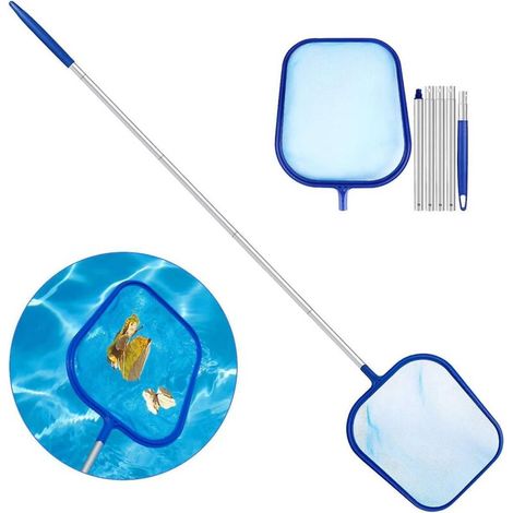5-teiliger Aluminium-Poolskimmer zur Reinigung von Schwimmbecken, Gartenteichen, Whirlpools und Spas (1/5)