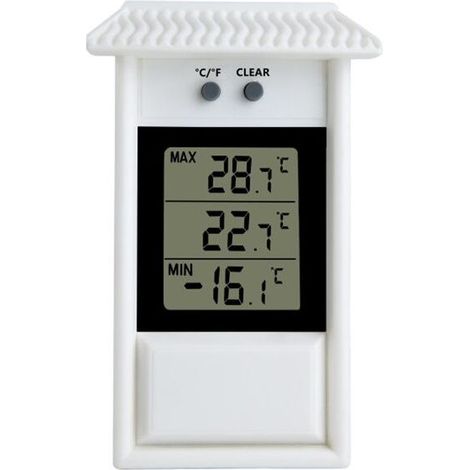 Thermomètre de jardin Thermomètre intérieur et extérieur Thermomètre de réfrigérateur, Thermomètre numérique pour serre,Thermomètre numérique avec min-max (1/5)