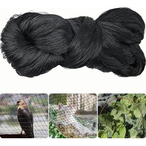 Filet Anti Oiseaux 10m x 10m Protection Oiseaux et Anti Pigeon Maille de 5 cm Stable aux UV et Résiste Aux Intempéries