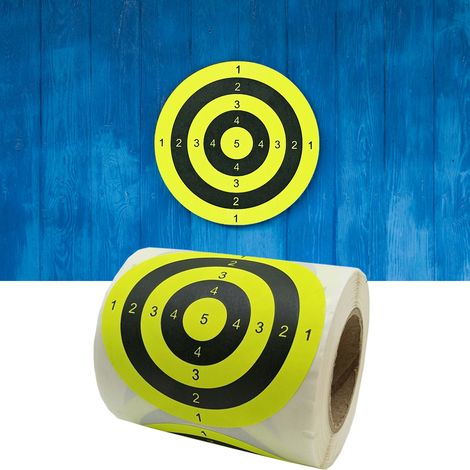 1 Rouleau de 200 Étiquettes Autocollantes Fluorescentes pour Cibles de Tir, 7,6 cm avec Chiffres (1/3)