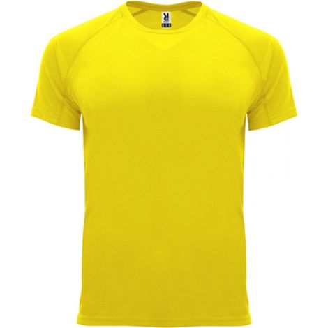 Camiseta técnica de manga ranglán con factor protección UV BAHRAIN ROLY L Amarillo