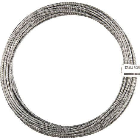 Cable acero galvanizado stoker 15 m 2 mm color plata