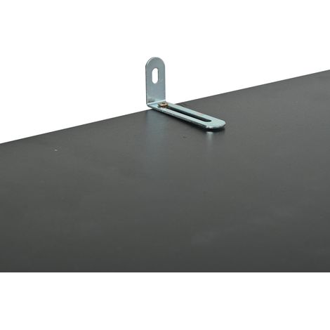 Mueble vitrina LED con estantes de vidrio negro OKMYHOME (1/2)