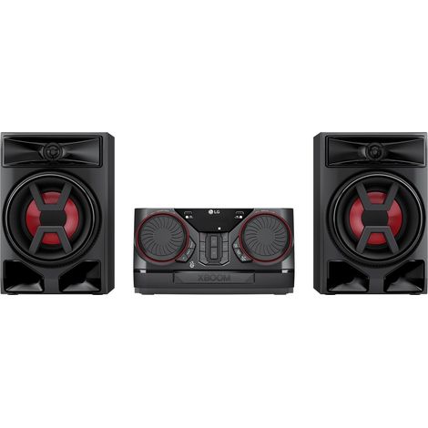 LG CK43N - Microcadena XBOOM, Sistema de Sonido 300W, Bluetooth, USB, Entrada Aux, Sincronización TV, Control de Fiesta, Ecualizador, Reproductor MP3, Audio Potente para Casa y Fiestas, Negro
