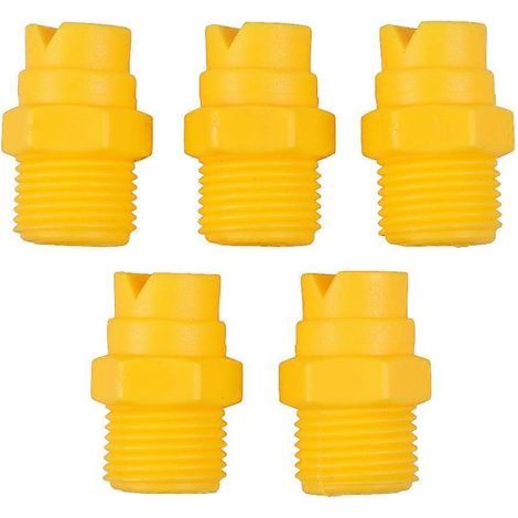 Fan Shape Sprayer Nozzle for Washing Use Yellow Plastic PP 15Pcs (1/5)