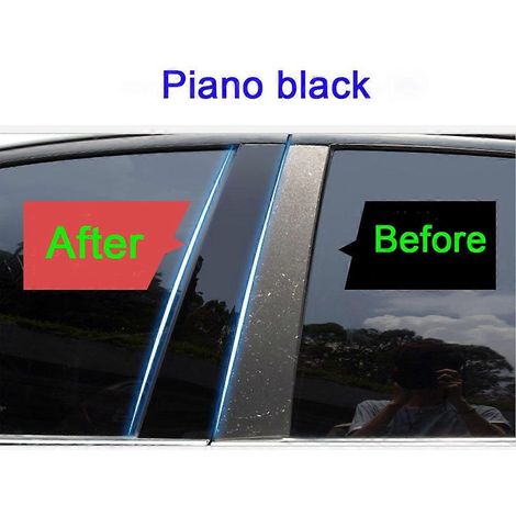 Cache de montant de porte en polycarbonate pour Kia Carnival Sedona 2021, 2022 et 2023 garniture de porte et de fenêtre autocollants et accessoires noir piano (1/5)