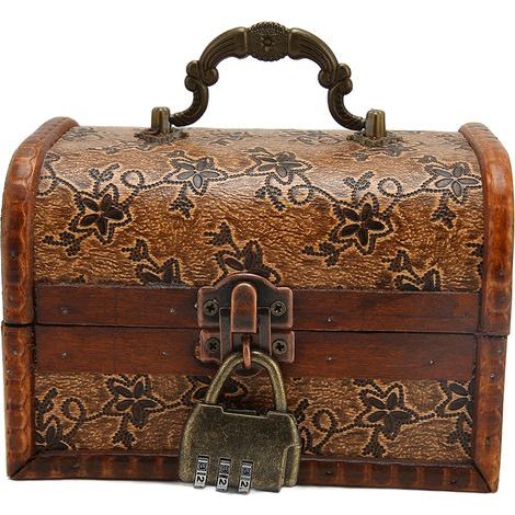 Boîte de Rangement Vintage en Bois pour Bijoux - Décoration Rétro Élégante pour la Maison (1/5)