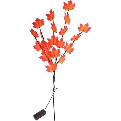 Guirlande lumineuse décoration extérieure automne LED effet feuille d'érable sur branche fer avec 77cm kit 1x fabrication tissu couleur photo manomano maison jardin fête Noël Thanksgiving anniversaire (1/4)