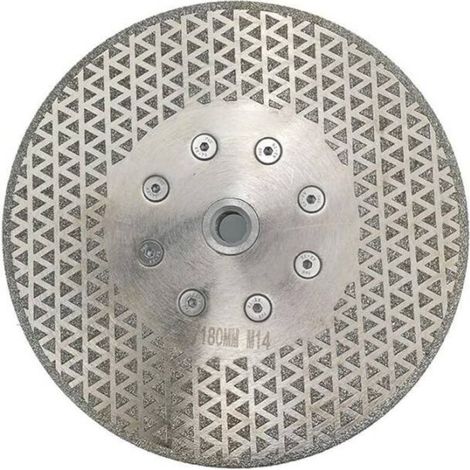 Disque diamant pour meuleuse 180 mm – Double face électroplaqué – Pour marbre, granit et carrelage – Haute efficacité de coupe (1/5)