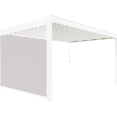 Store Latéral Zippé Blanc 3m Pour Pergola Bioclimatique Adossée S et SV ORIAL France (1/2)