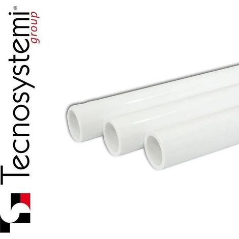 Tubo scarico condensa rigido tecnosystemi tcr-21, 2 mt, bianco, tec 11126324