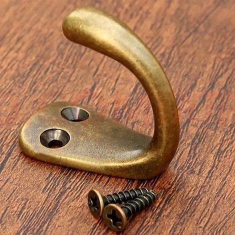 3er-Pack Kleiderhaken aus Messing  Antikmessing-Klassiker  Moderner Vintage-Stil  Wandmontage für Bad/Schlafzimmer (1/2)