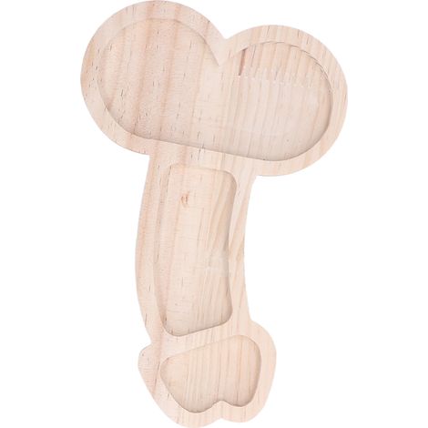 Plateau apéritif 40 cm bois naturel, planche à découper pour camping, pique-nique, repas en plein air, assiette à charcuterie (1/5)