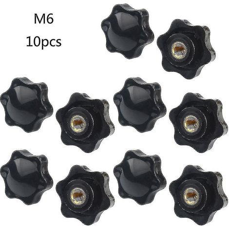 10 vis de serrage à tête hexagonale filetée intérieure M5/M6/M8/M10 et écrous papillon M6 (1/5)