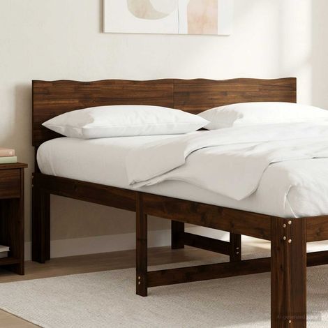 Tête de lit en bois brut ROSTOCK Marron foncé 135 cm (1/5)