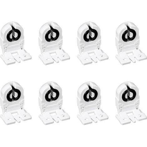 2A T8 Led Tube Douille x 8Pcs Non Shunté Simple Tête G13 Blanc (1/5)
