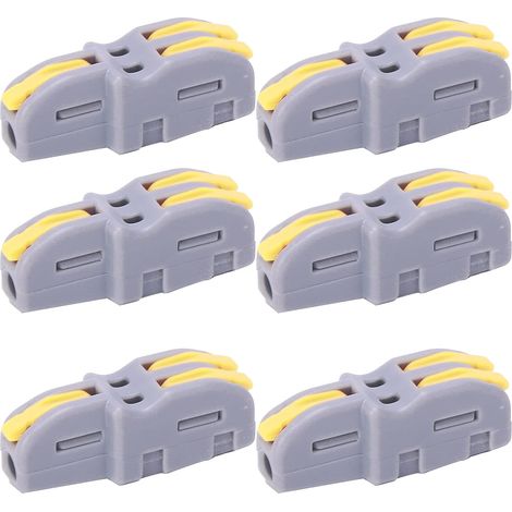 2 to 1 Wire Splice Connector, 1 to 2 Lever Wire Connector, Electrical IDC 20 Pieces Quick Terminal Block, 1 Input 2 Outputs Wire Connector, Wiring Splitter (1/5)
