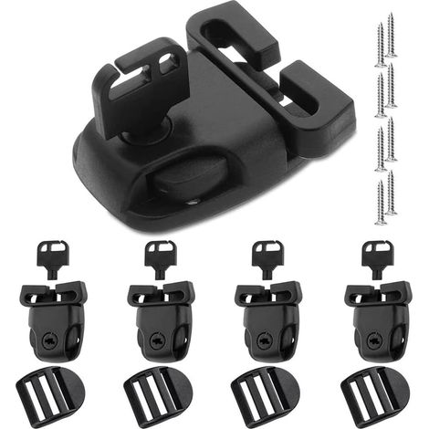 Ensemble de remplacement de verrous pour couverture de spa avec clés, clips de fixation durables pour sangles de 2,5 cm (1 pouce)