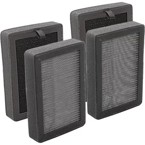 Filters - 3-Stage Replacement Activated Carbon Filtration System - Levoit - LV-H128 Air Purifier (2-Pack - 4 Filters for 2 Replacements) MUMU (1/4)