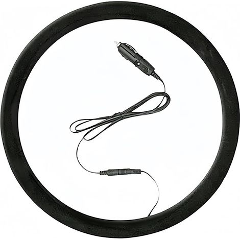 Housse de Volant de Voiture - Housse de Chauffage de véhicule - 12 V Plug-in Hiver pour Road Trip, Voyage, trajets Quotidiens, Aventure, monospace, berline, SUV (1/5)