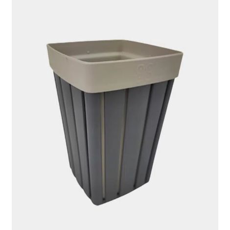 Portaspazzolino Bicchiere Doga Accessorio Bagno Grigio 7,5 x 7,5 x 12 cm (1/2)