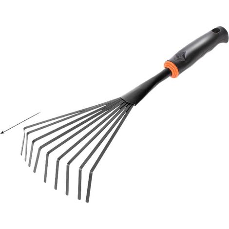 Hand Rake, Gardening Shovel, Black, Stainless Steel/Plastic