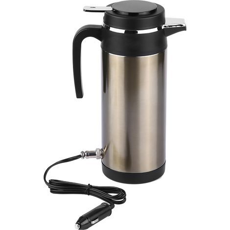 1000ML 12V Acier Inoxydable lectrique dans Voiture Bouilloire Voyage Thermos Chauffage Bouteille D'eau (1/5)