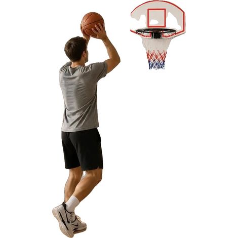 Aro de baloncesto de polietileno, dimensiones 71 x 45 x 2 cm, compatible con montaje en pared, apto para balones de baloncesto estándar, ideal para uso interior y exterior. (1/5)