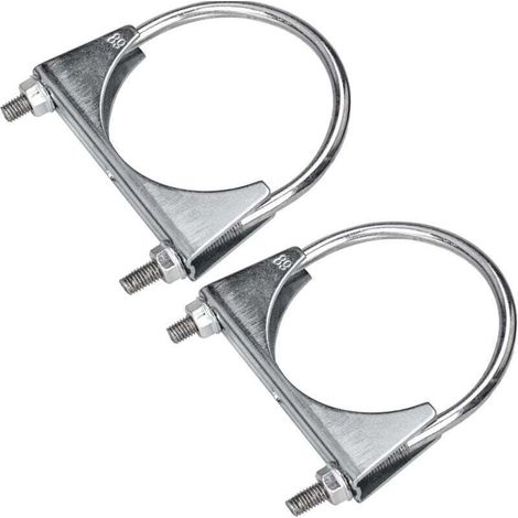 Exhaust pipe clamps, 89 mm U-bolt clamp, universal exhaust clamps for pipe connections, antenna mounting, clamp clamp (1/5)
