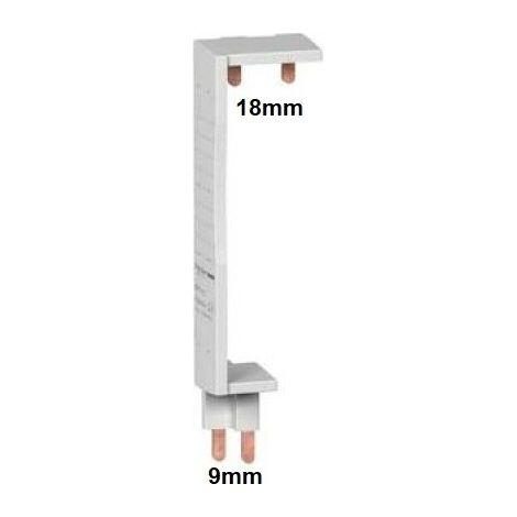 Peigne d'alimentation vertical 1P+N 1 rangée entraxe 125mm XP pour coffrets Opale entraxe 125mm SCHNEIDER 14909 (1/2)