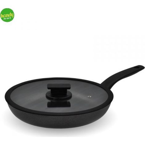 Padella Antiaderente Vulcano con Coperchio in Vetro 28 cm Accademia Mugnano