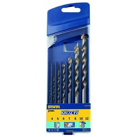 SET TRAPANO MULTIFUNZIONE A BATTERIA IRWIN 7 pezzi 4, 5, 6, 7, 8, 10, 12 mm