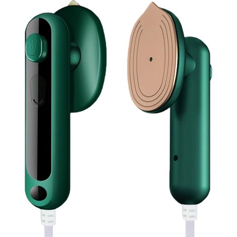 Fer à vapeur portatif, réservoir d'eau compact de 80 ml, 19,3 x 7,1 cm, idéal pour les voyages et la maison, vert