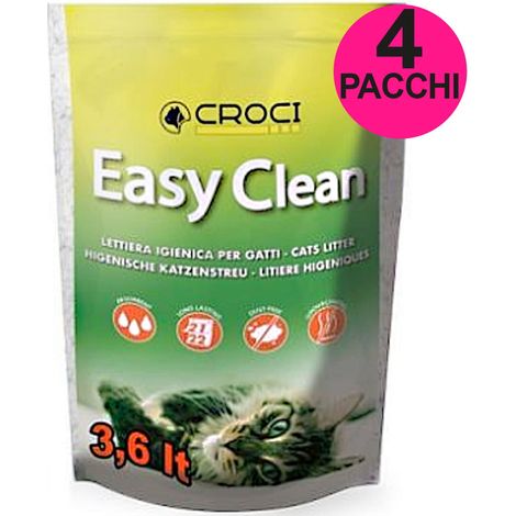 Lettiera Easy Clean anti odore 4 confezioni da 7,5 litri cad.
