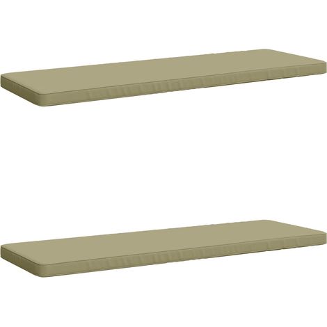2-teilige Bankkissen VUGHT 2 stk. 100 % Polyester Hellgrün vidaXL (1/5)