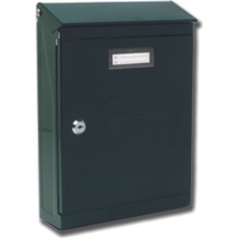 1PZ CASSETTA POSTALE MOD.EVOLUZIONE CON TETTO E SERRATURA A CILINDRO H.320 VERDE (1/2)