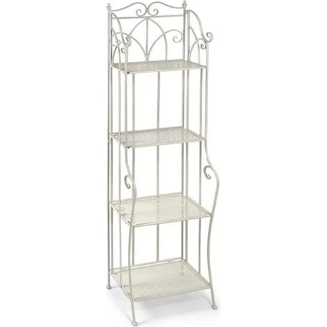 Set 2 scaffali in metallo angolare pieghevoli con 3 ripiani cm 40x28x166h
