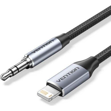 Adattatore audio vention bmchf/ jack maschio 3,5 - lightning male/ 1m/ grigio